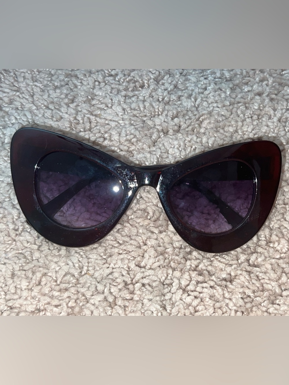 Cat-Eye Sunglasses - Dark Purple Frames